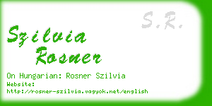 szilvia rosner business card